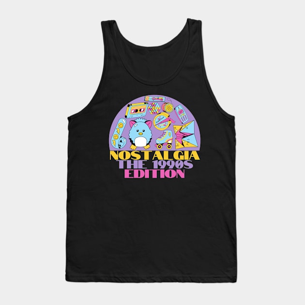 1990s Nostalgia - Nineties Retrowave Tank Top by Souls.Print